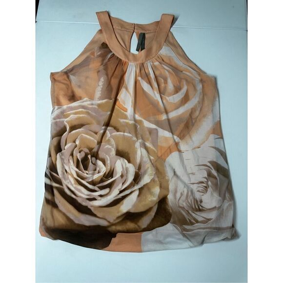 JOY IS CONTAGIOUS BOHEMIAN SLEEVELESS TOP SIZE 1X Floral Print Lined - Picture 4 of 13